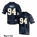 Notre Dame Fighting Irish Men's Isaiah Foskey #94 Navy Under Armour Authentic Stitched Big & Tall College NCAA Football Jersey UZT8099KX